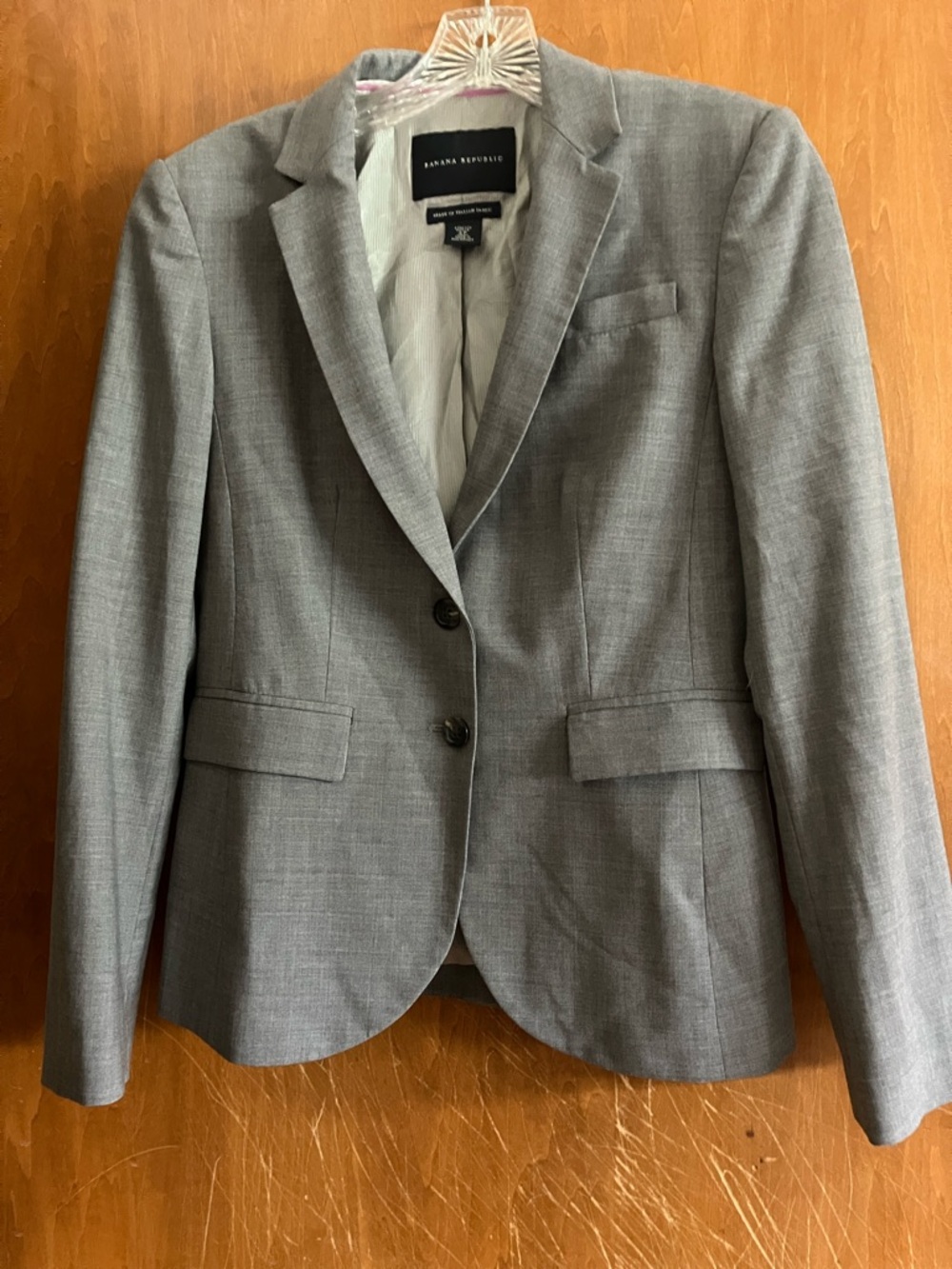 Banana Republic Women's Gray Tailored Blazer New Classic Essential Jacket 4P